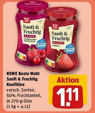 REWE Beste Wahl Sanft & Früchtig Konfitüre