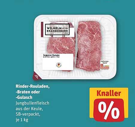 Rinder-Rouladen, -Braten oder -Gulasch