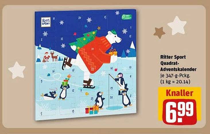 Ritter Sport Quadrat-Adventskalender