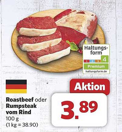 Roastbeef oder Rumpsteak vom Rind