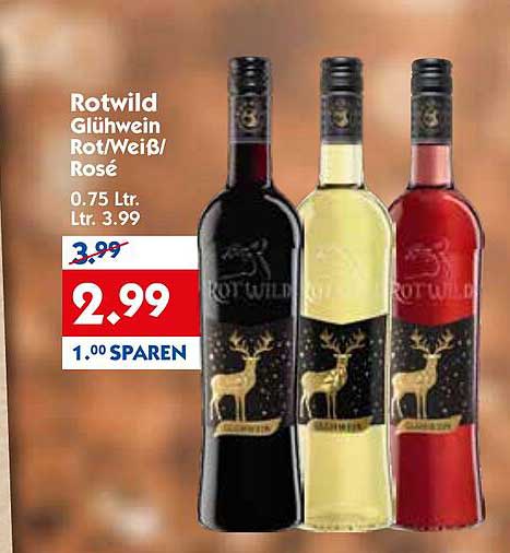 Rotwild Glühwein Rot/Weiß/Rosé