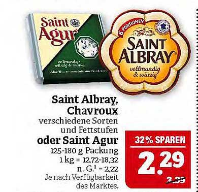 Saint Albray, Chavroux oder Saint Agur