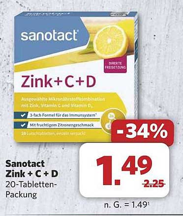 Sanotact Zink + C + D