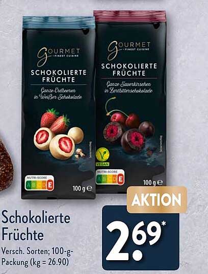 Schokolierte Früchte