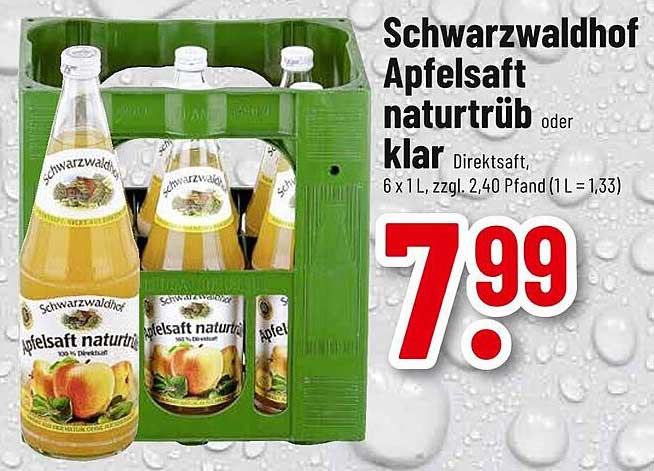 Schwarzwaldhof Apfelsaft naturtrüb oder klar