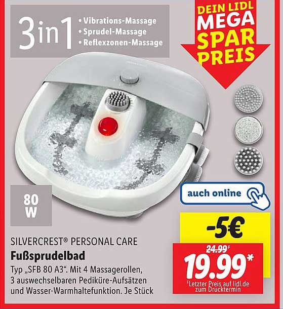 Silvercrest® Personal Care Fußsprudelbad