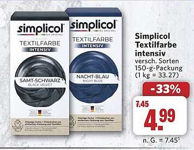 Simplicol Textilfarbe intensiv