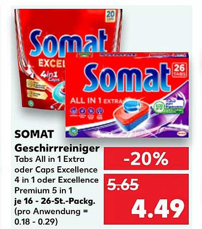 Somat Geschirrreiniger Tabs All in 1 Extra