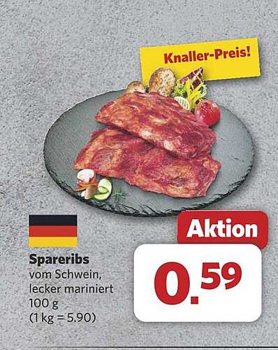 Spareribs vom Schwein, lecker mariniert