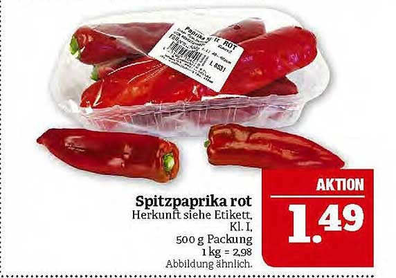 Spitzpaprika rot