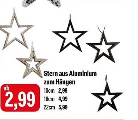 Stern aus Aluminium zum Hängen