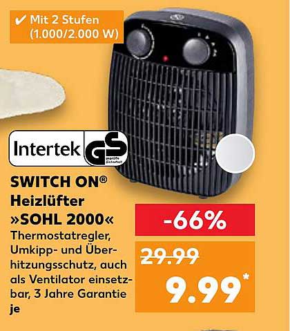 SWITCH ON® Heizlüfter »SOHL 2000«