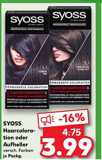 SYOSS Haarcoloration oder Aufheller