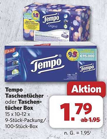 Tempo Taschentücher oder Taschentücher Box