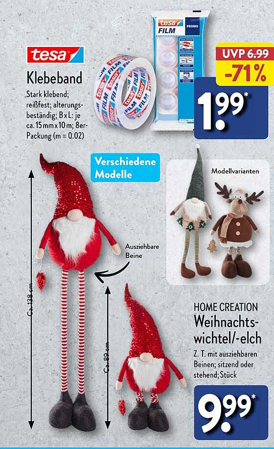 tesa Klebeband  
HOME CREATION Weihnachtswichtel/-elch  