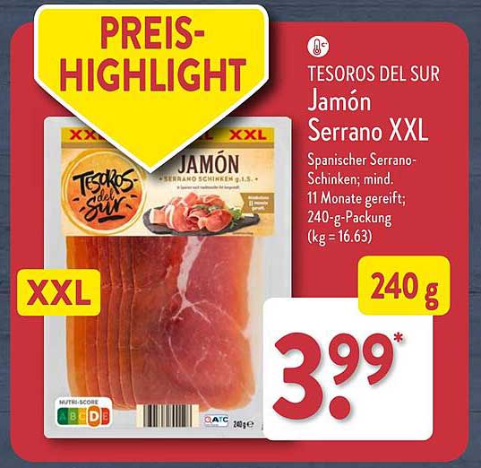 Tesoros del Sur Jamón Serrano XXL