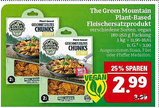 The Green Mountain Plant-Based Fleischersatzprodukt