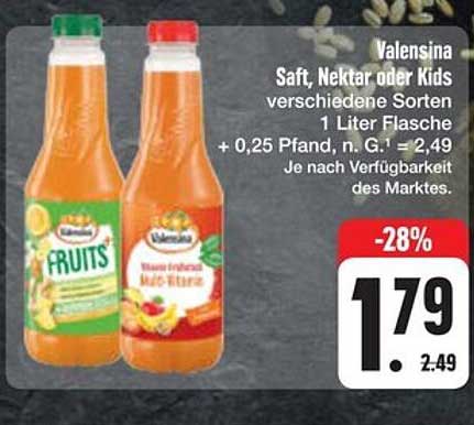 Valensina Saft, Nektar oder Kids