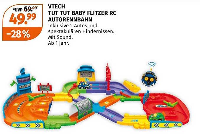 VTECH TUT TUT BABY FLITZER RC AUTORENNBAHN