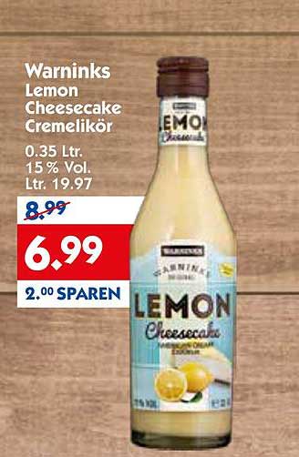 Warninks Lemon Cheesecake Cremelikör