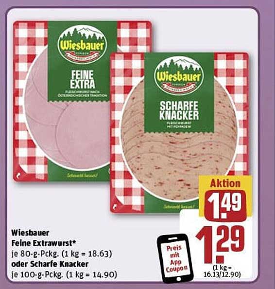 Wiesbauer Feine Extrawurst* oder Scharfe Knacker