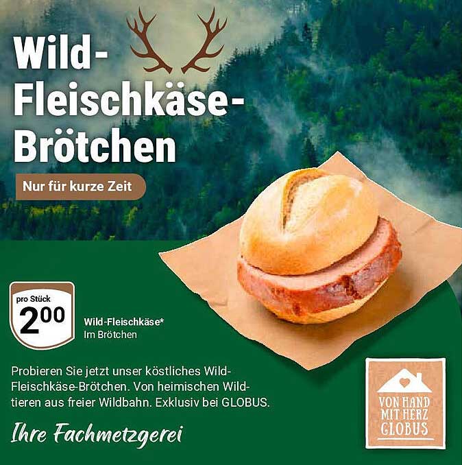 Wild-Fleischkäse-Brötchen