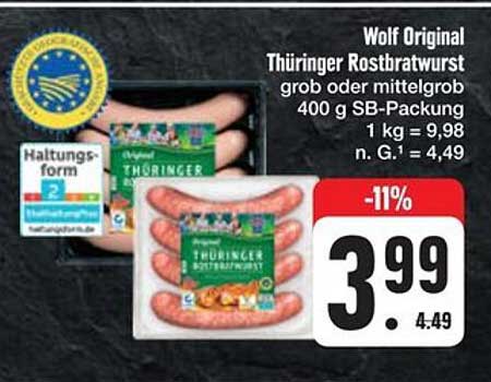 Wolf Original Thüringer Rostbratwurst