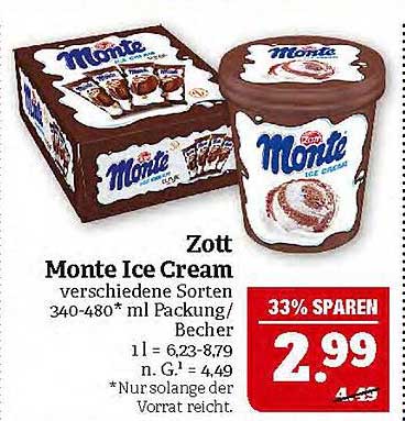 Zott Monte Ice Cream