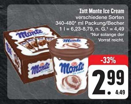 Zott Monte Ice Cream