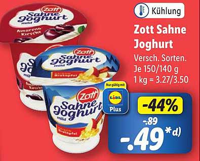 Zott Sahne Joghurt