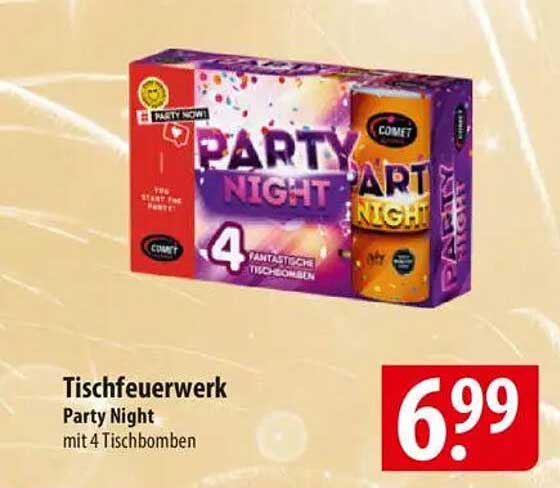 Tischfeuerwerk Party Night