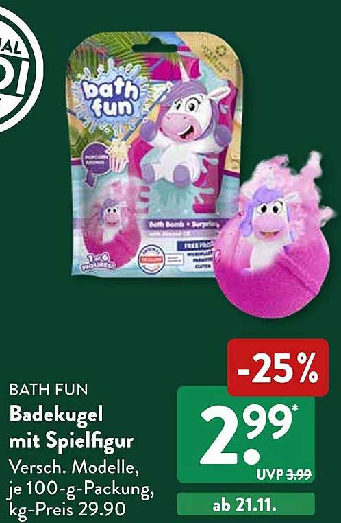 Badekugel mit Spielfigur