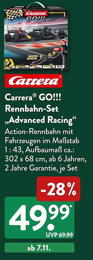 Carrera® GO!!! Rennbahn-Set „Advanced Racing“