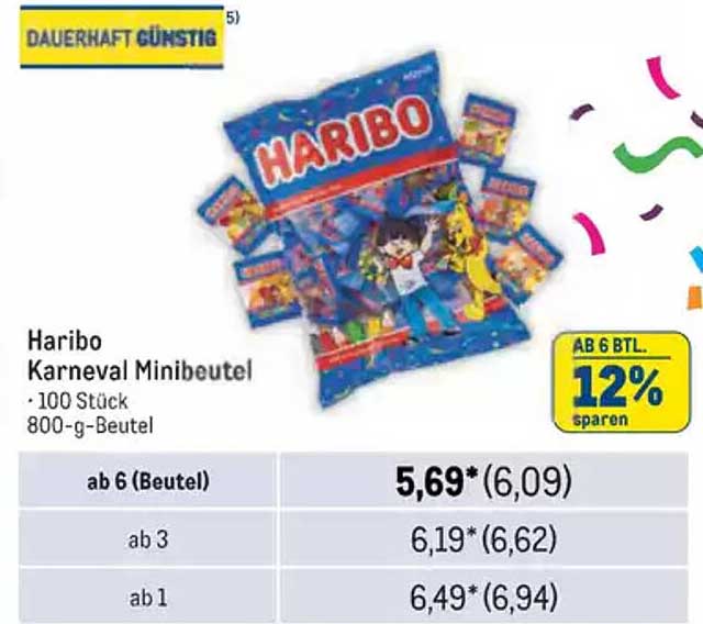 Haribo Karneval Minibeutel