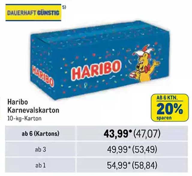 Haribo Karnevalskarton