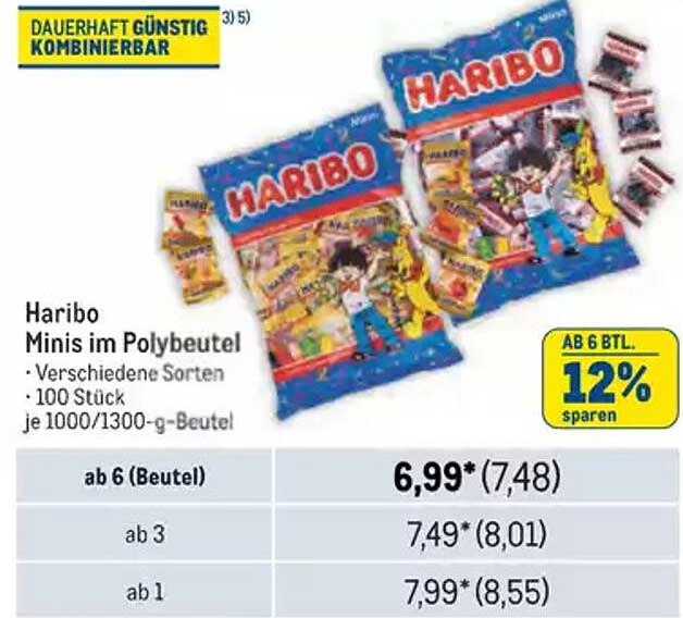 Haribo Minis im Polybeutel