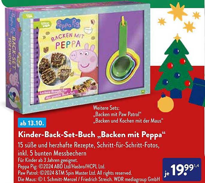 Kinder-Back-Set-Buch „Backen mit Peppa“