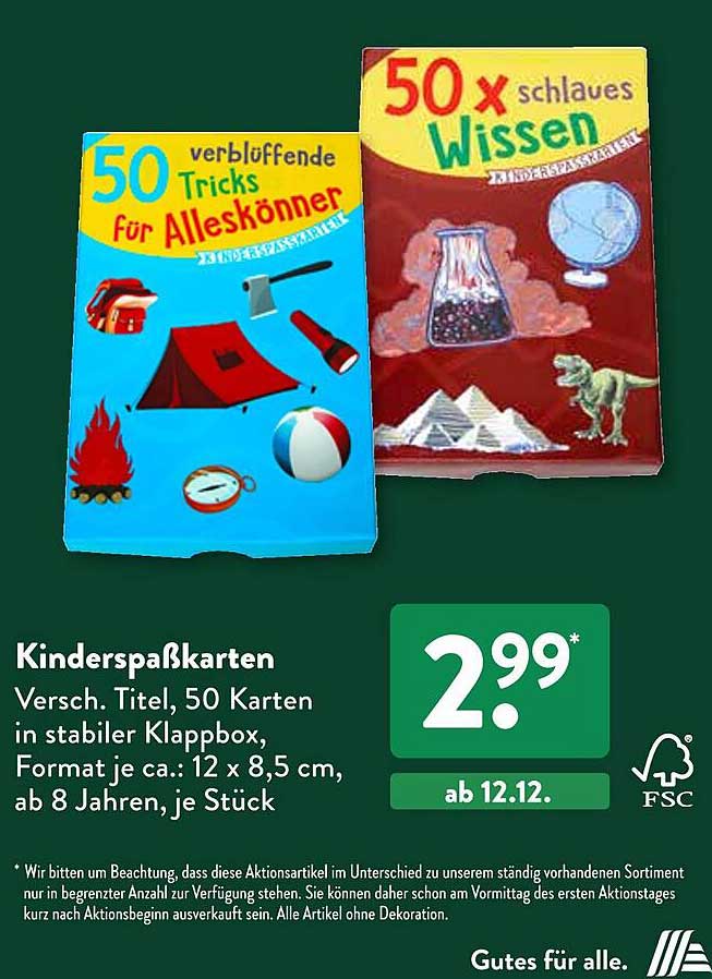 Kinderspaßkarten