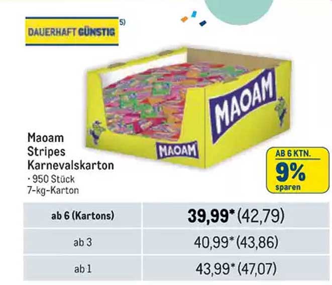 Maoam Stripes Karnevalskarton