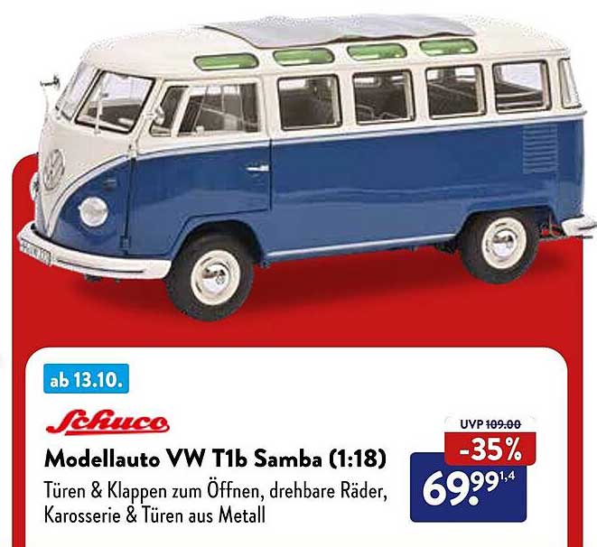 Modellauto VW T1b Samba (1:18)