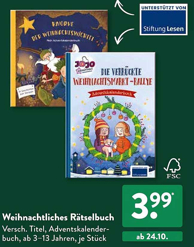 Weihnachtliches Rätselbuch