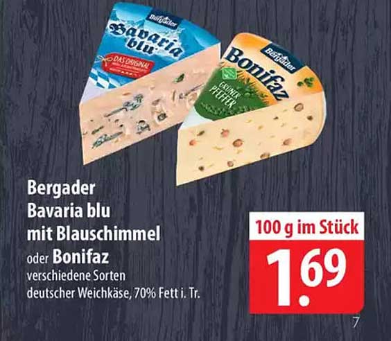 Bergader Bavaria blu mit Blauschimmel oder Bonifaz