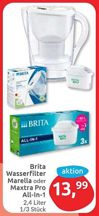 Brita Wasserfilter Marella oder Maxtra Pro All-In-1