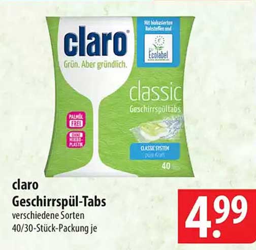 claro Geschirrspül-Tabs