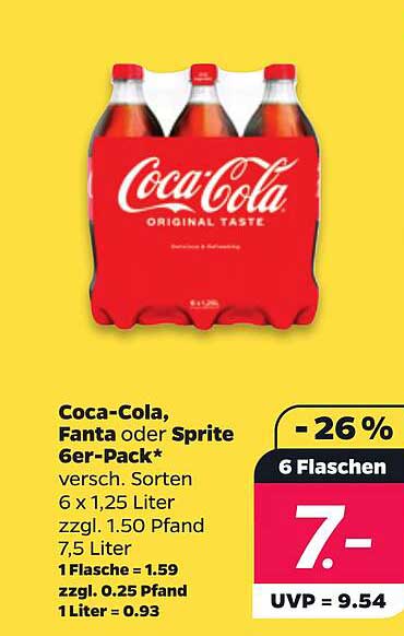 Coca-Cola Original Taste 6er-Pack