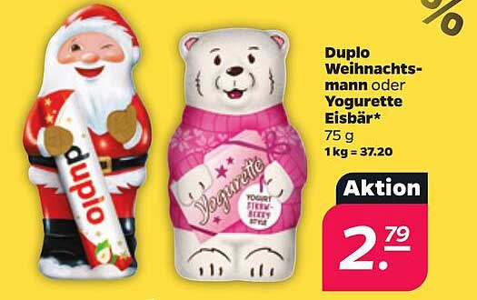 Duplo Weihnachtsmann oder Yogurette Eisbär