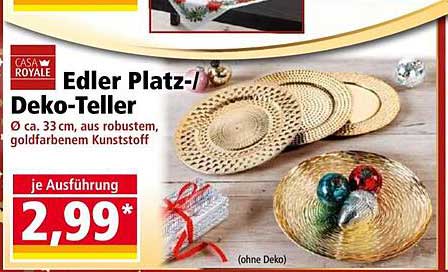 Edler Platz-/Deko-Teller