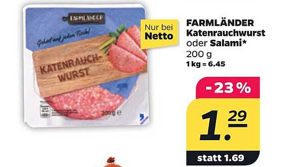 FARMLÄNDER Katenrauchwurst oder Salami