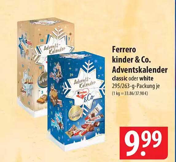 Ferrero kinder & Co. Adventskalender