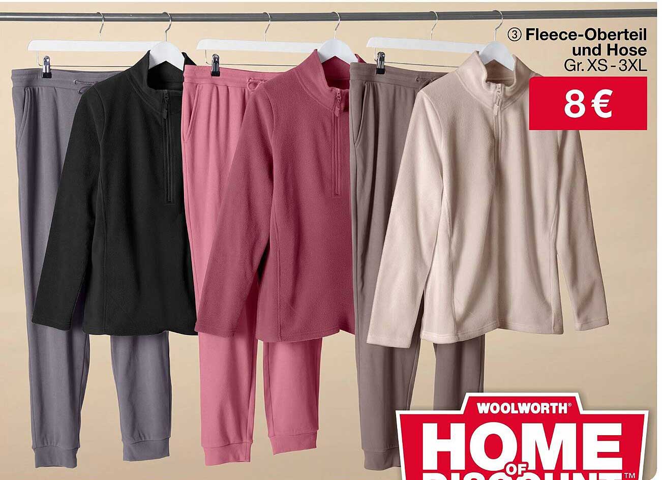 Fleece-Oberteil und Hose Gr. XS - 3XL